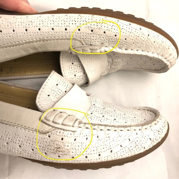 VanEli Perforated White Loafers sz 7 - Picture 10 of 10